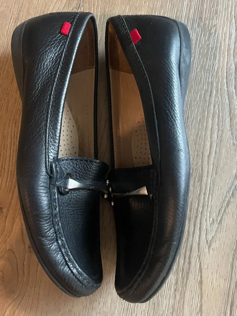 Marc Joseph New York Richmond St Women's Black Leather Loafers 7.5!